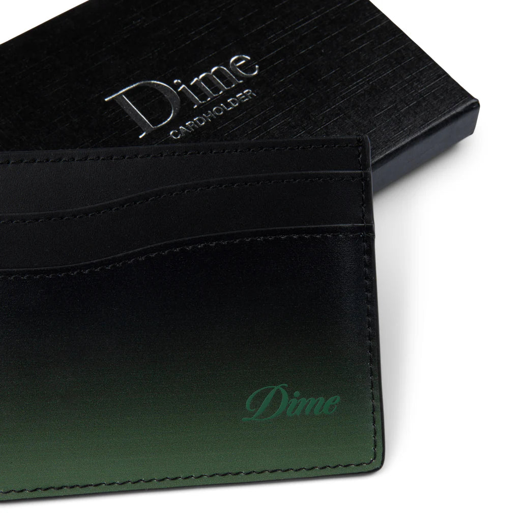 Cursive Gradient Cardholder Green