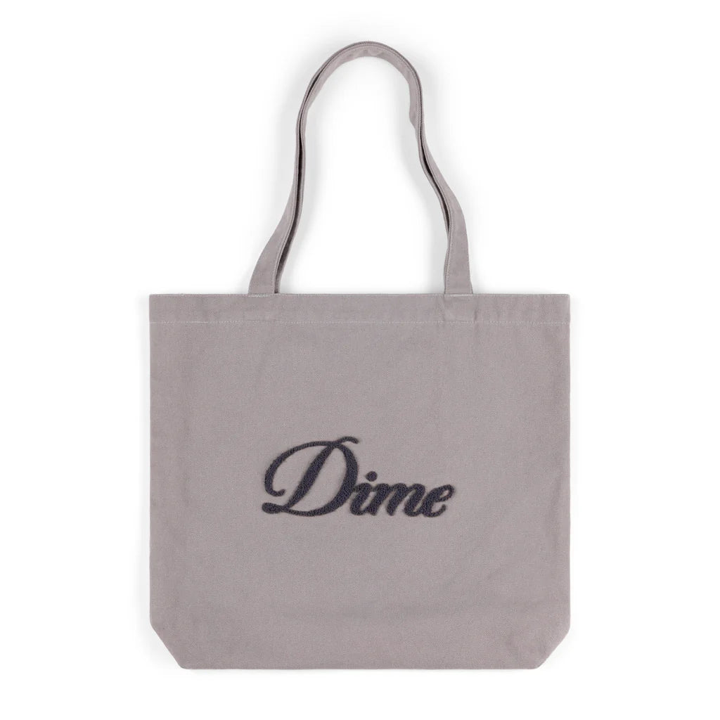 Cursive Chenille Tote Bag Concrete
