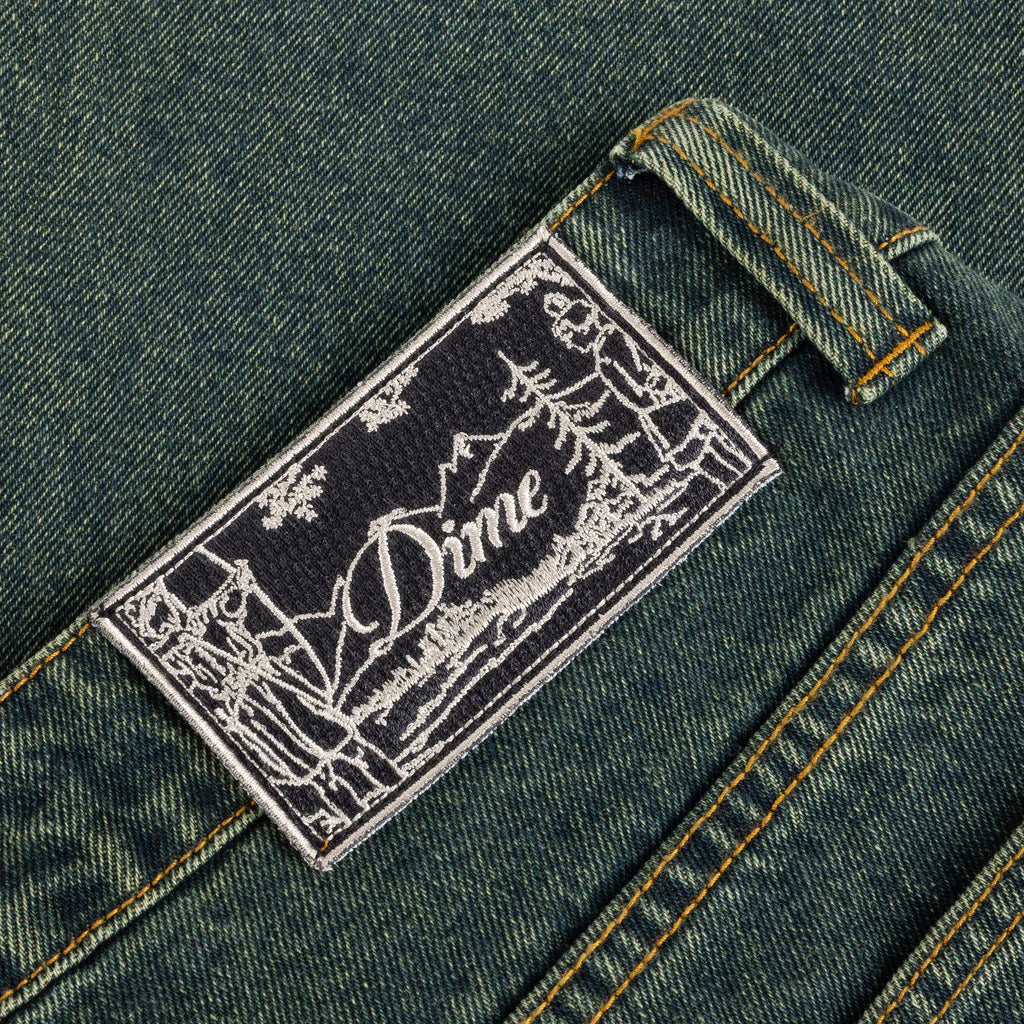 Baggy Denim Pants Sandblasted pine