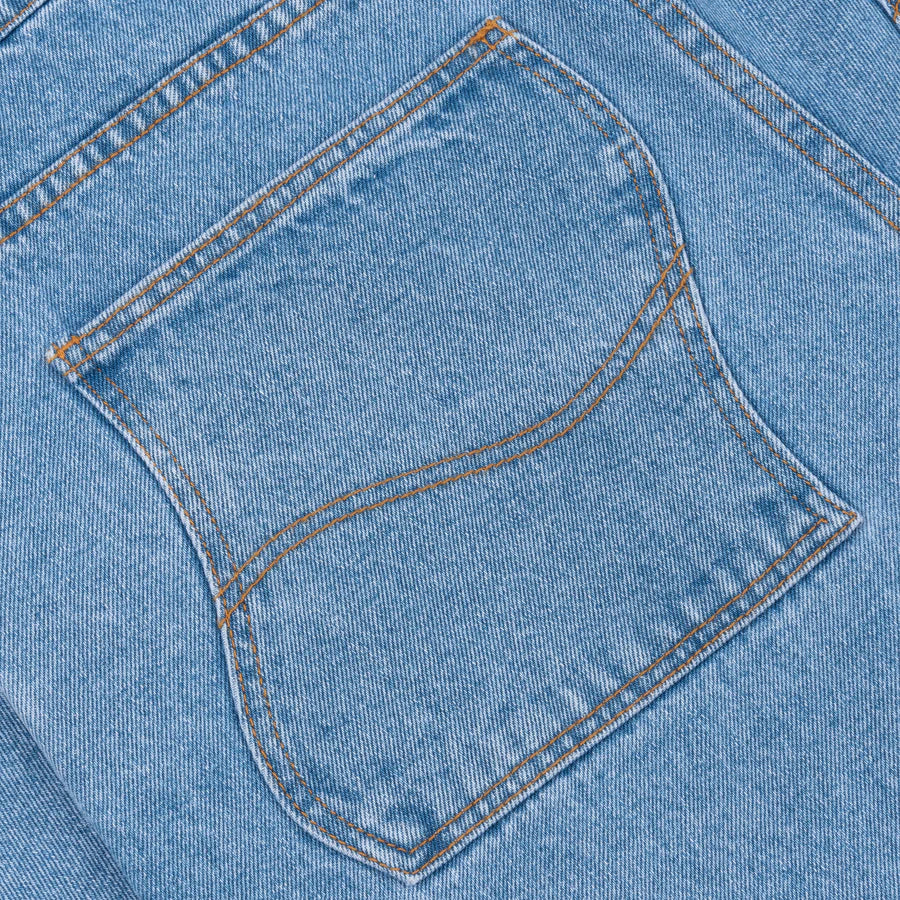Classic Baggy Denim Pants Blue Washed