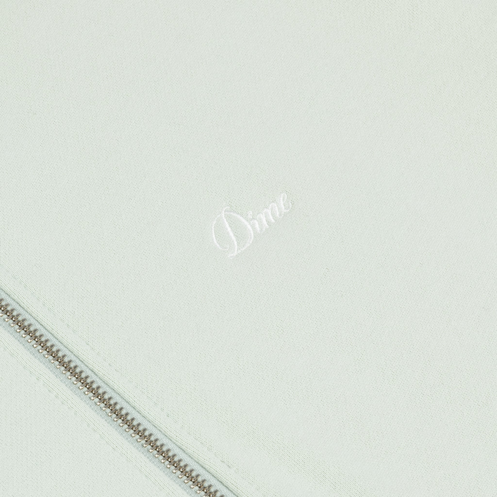 CURSIVE SMALL LOGO ZIP HOODIE MINT