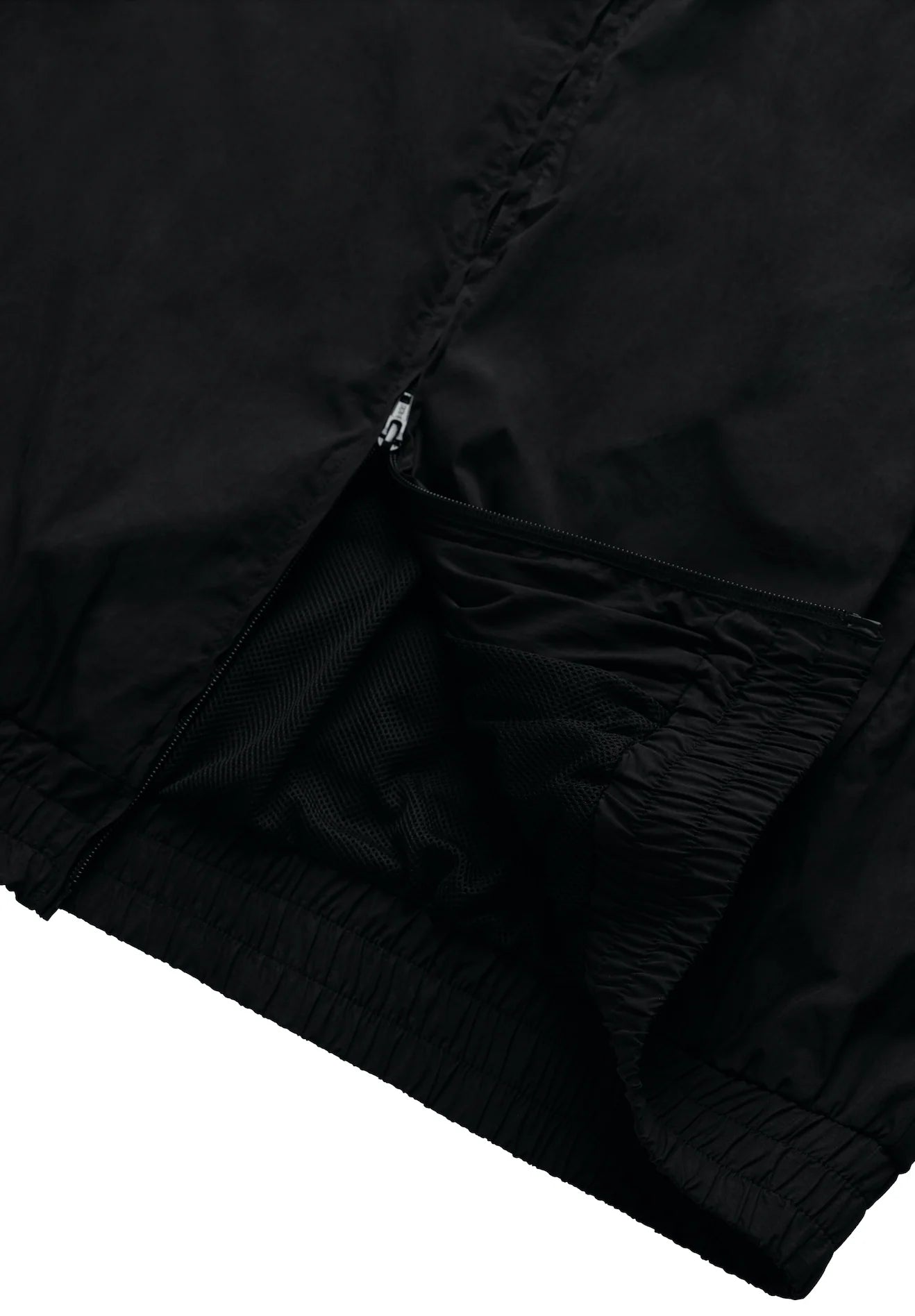 COTTON/NYLON TRACK JACKET BLACK