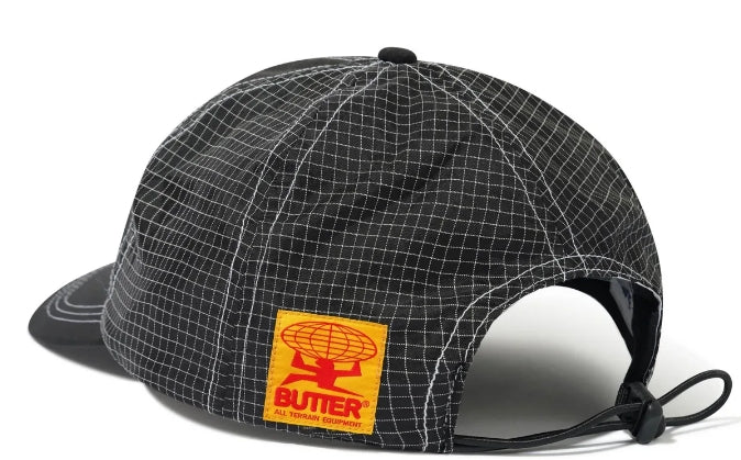 Nylon Ripstop 6 Panel Cap Black