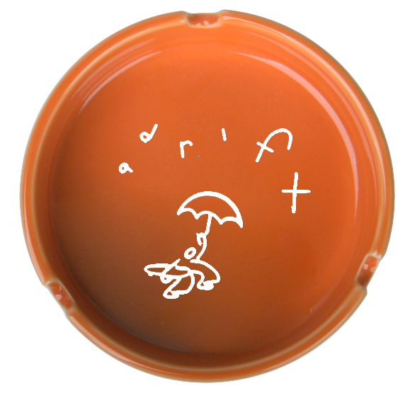 Rain Fall Ashtray Orange