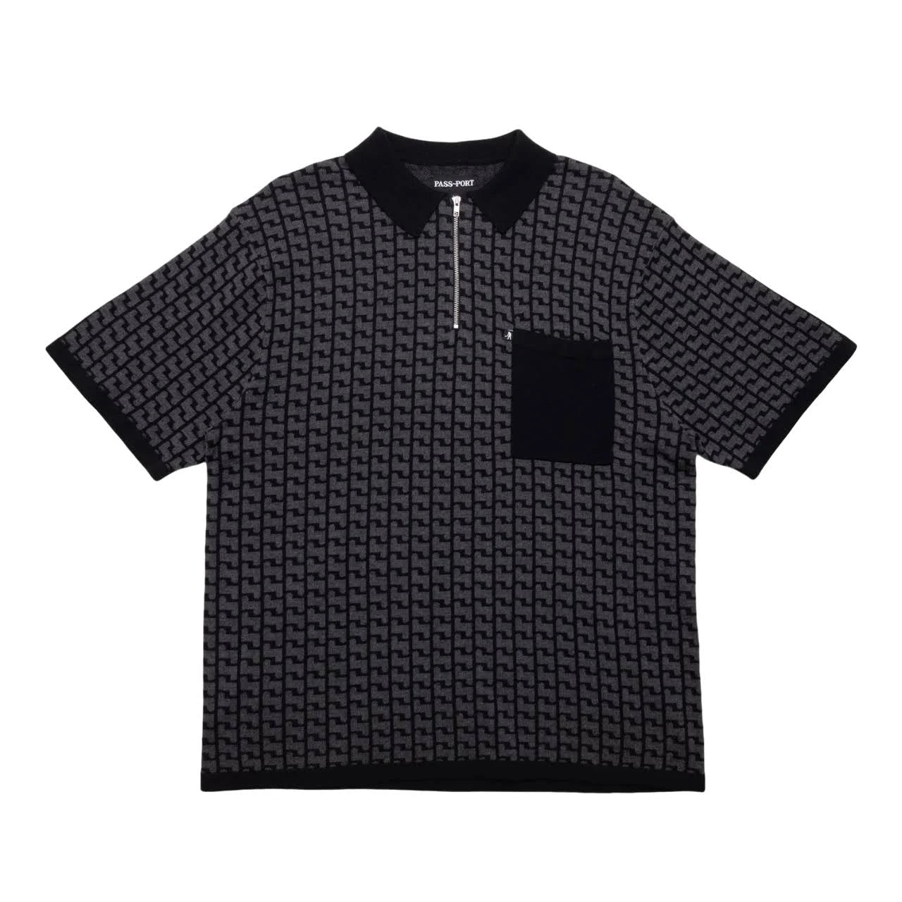 PassPort Drain Knit Polo Black