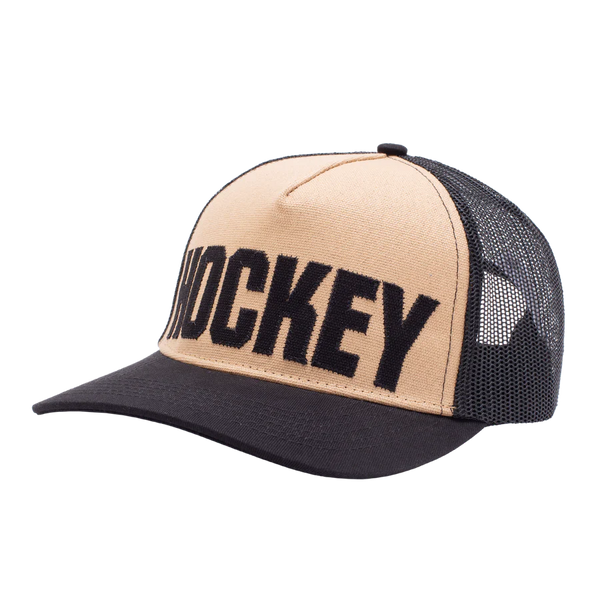 Hockey Truck Stop Hat 2 Black Cream
