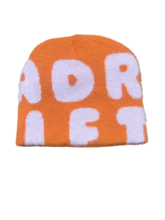 Adrift Bubble Letter Beanie Orange