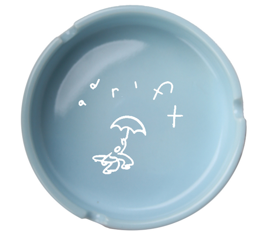 Rain Fall Ashtray Powder Blue