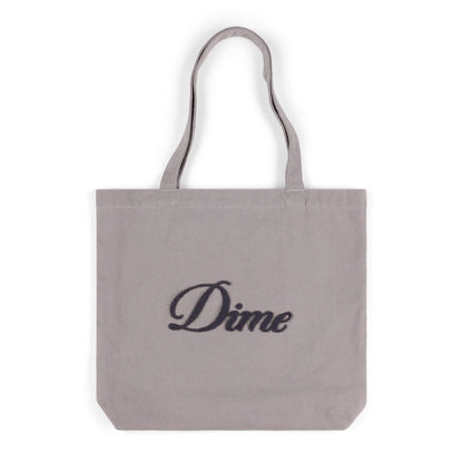 Cursive Chenille Tote Bag Concrete