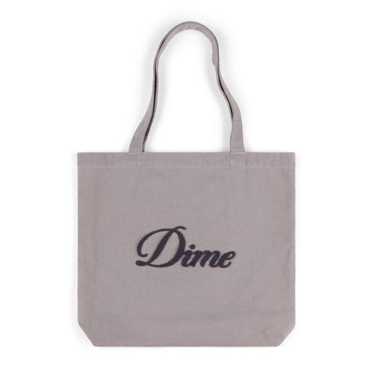 Cursive Chenille Tote Bag Concrete