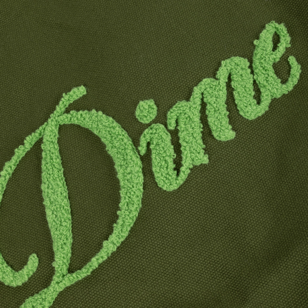 Cursive Chenille Tote Bag Grass