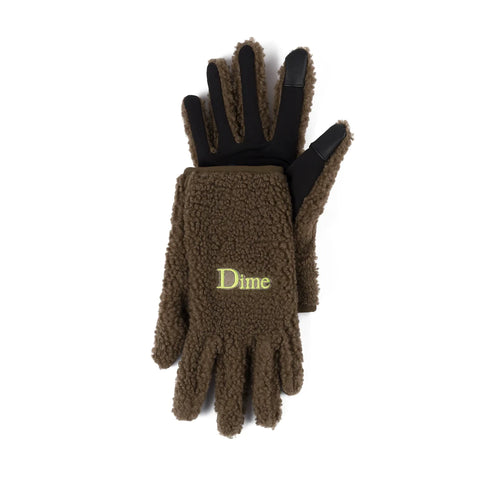 CLASSIC POLAR FLEECE GLOVES Military brown