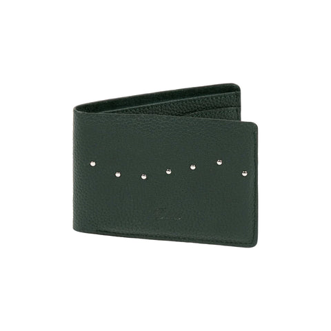STUDDED BIFOLD WALLET  Forest
