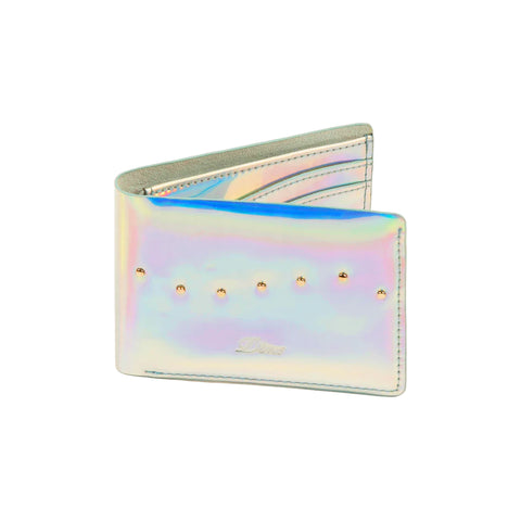 STUDDED BIFOLD WALLET  Holographic