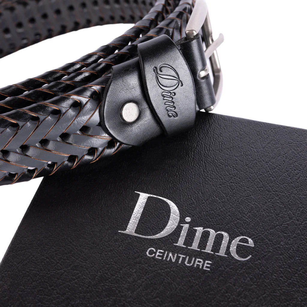 Braided Leather Belt Black