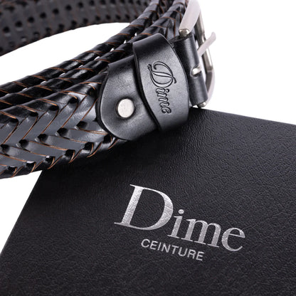 Braided Leather Belt Black
