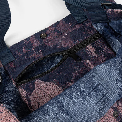 Distressed Messenger Bag  Pink Camo