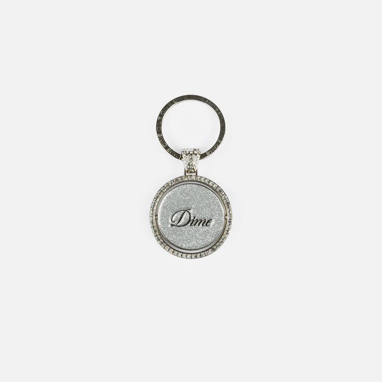 Iced Out Keychain  Silver
