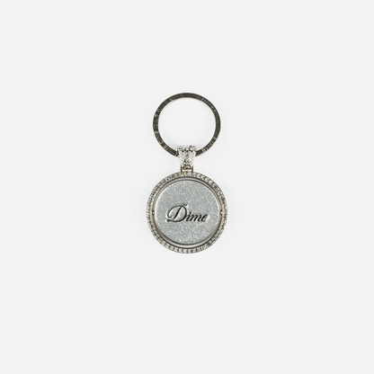 Iced Out Keychain  Silver