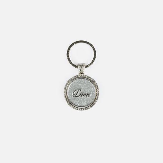 Iced Out Keychain  Silver
