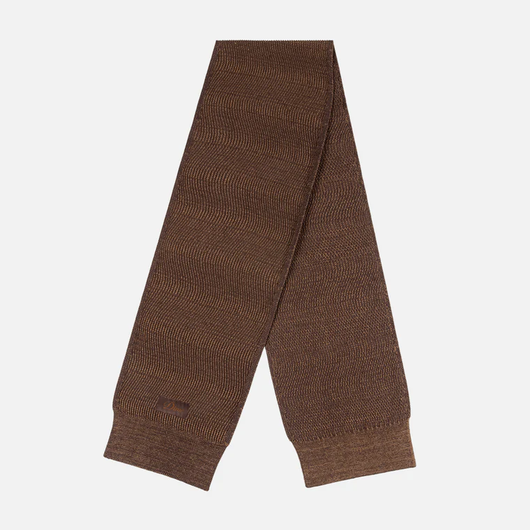 Wave Knit Scarf  Brown