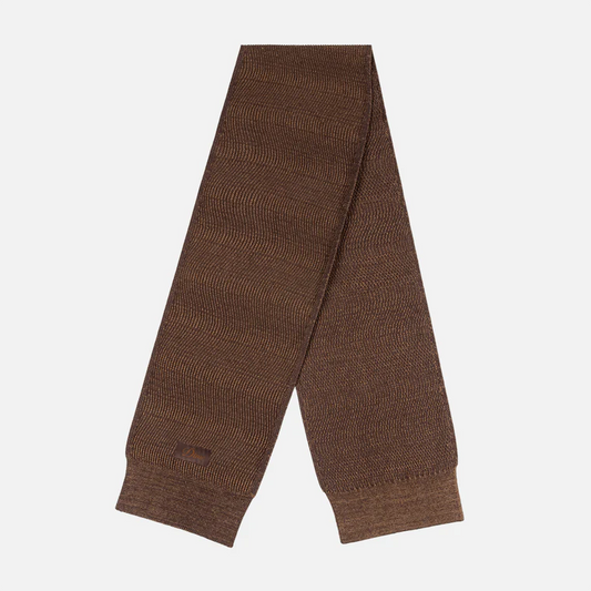 Wave Knit Scarf  Brown