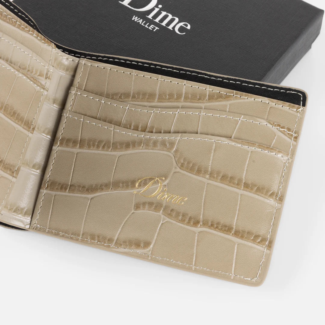 Croc Bifold Wallet  Tan