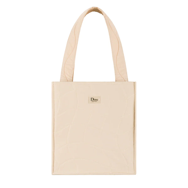 Quilted Tote Bag Tan