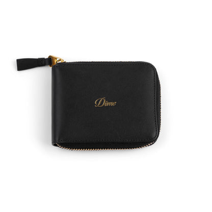 CURSIVE ZIP WALLET BLACK