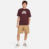 Nike SB Logo Skate T-Shirt BURGUNDY CRUSH WHITE