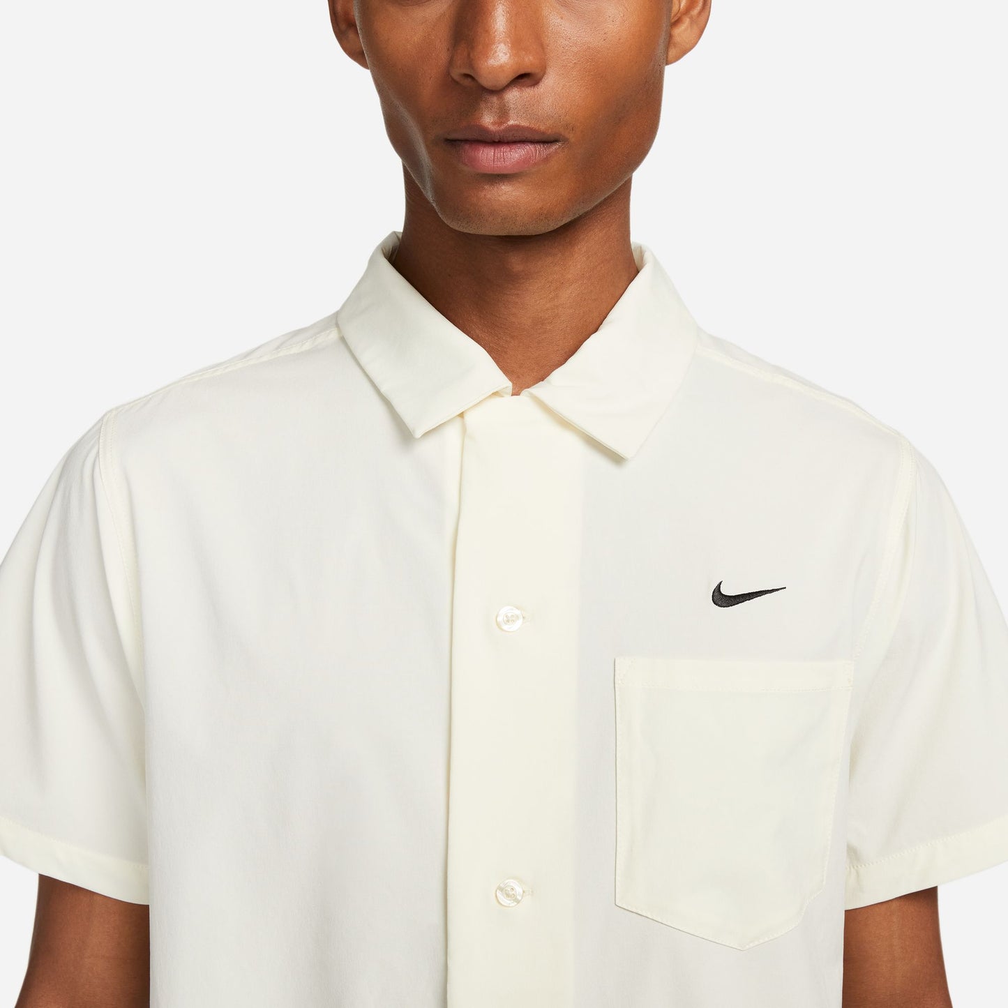 Skate Short-Sleeve Bowling Shirt Coconut Milk Black