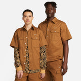 SS Woven Skate Button Up Ale Brown Coconut Milk