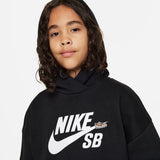 Nike SB Icon Fleece EasyOn Black White (YOUTH)