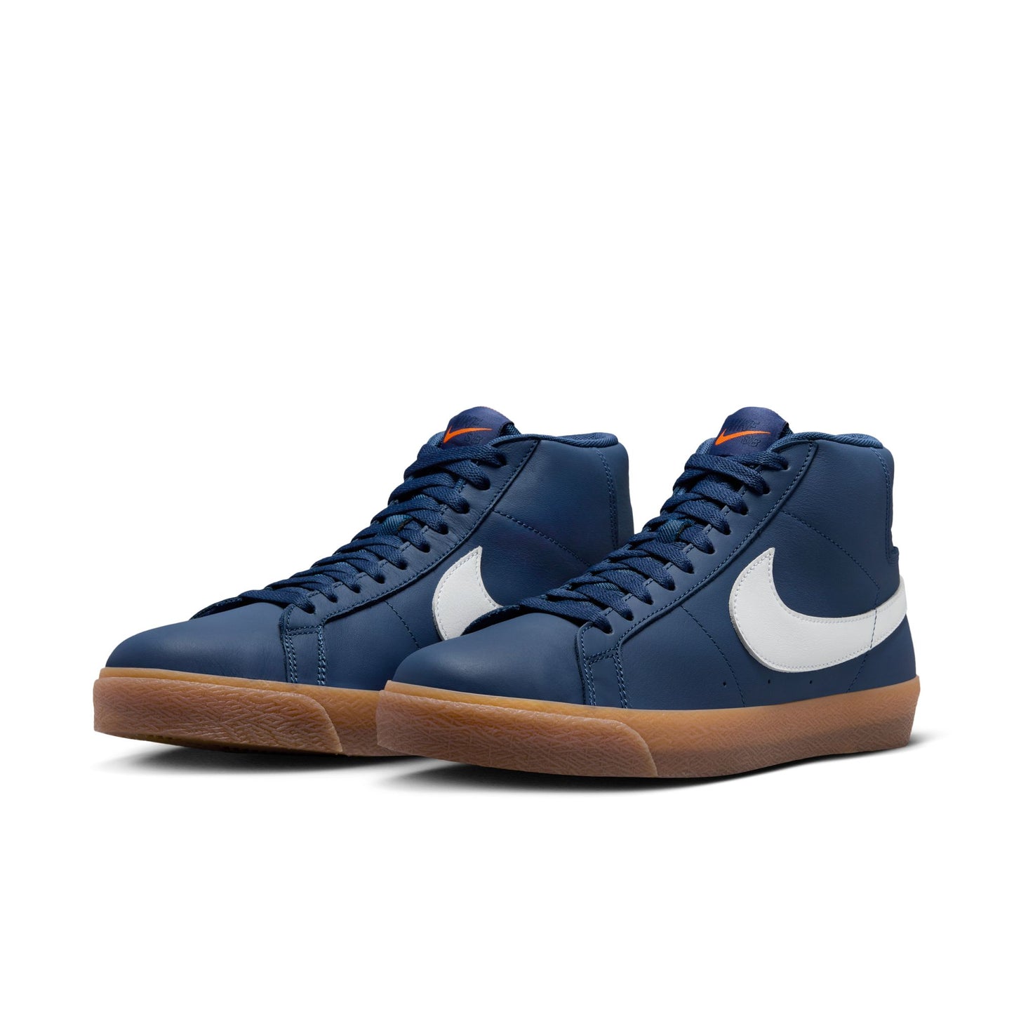 NIKE SB ZOOM BLAZER MID NAVY WHITE NAVY GUM LIGHT BROWN