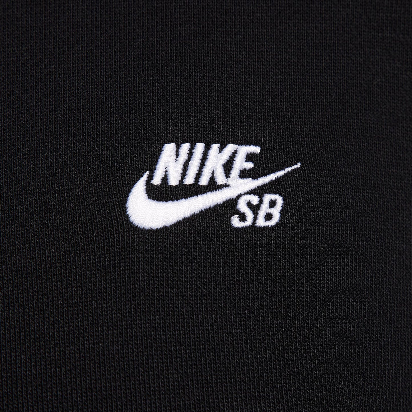 Fleece Pullover Skate Hoodie Black White