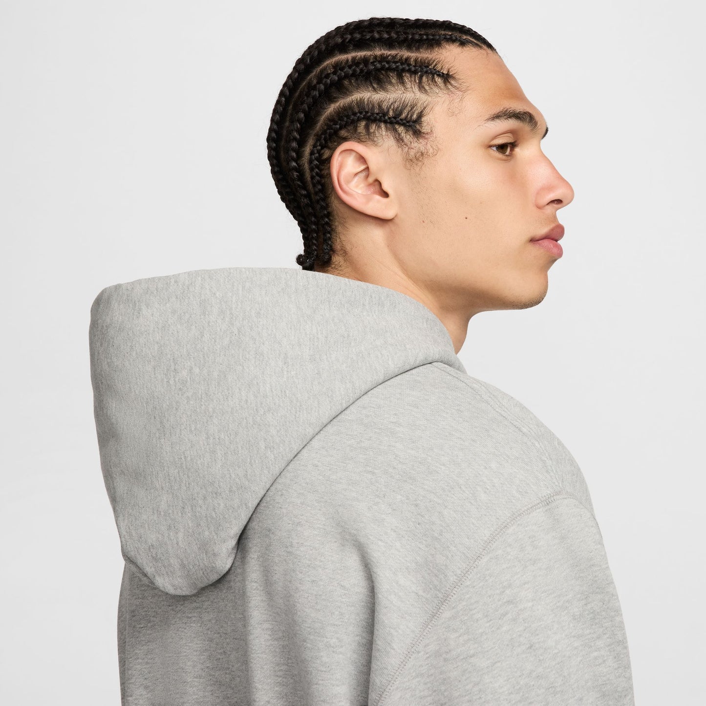 Nike SB Fleece Pullover Skate Hoodie DK GREY HEATHER WHITE