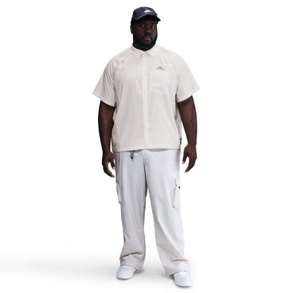 Nike SB Dri-FIT Woven Short-Sleeve Bowler Shirt SAIL LIGHT BONE BLACK