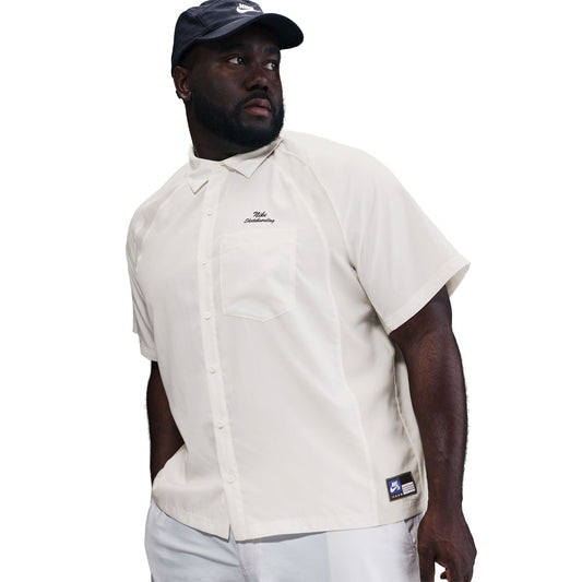 Nike SB Dri-FIT Woven Short-Sleeve Bowler Shirt SAIL LIGHT BONE BLACK