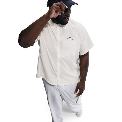 Nike SB Dri-FIT Woven Short-Sleeve Bowler Shirt SAIL LIGHT BONE BLACK