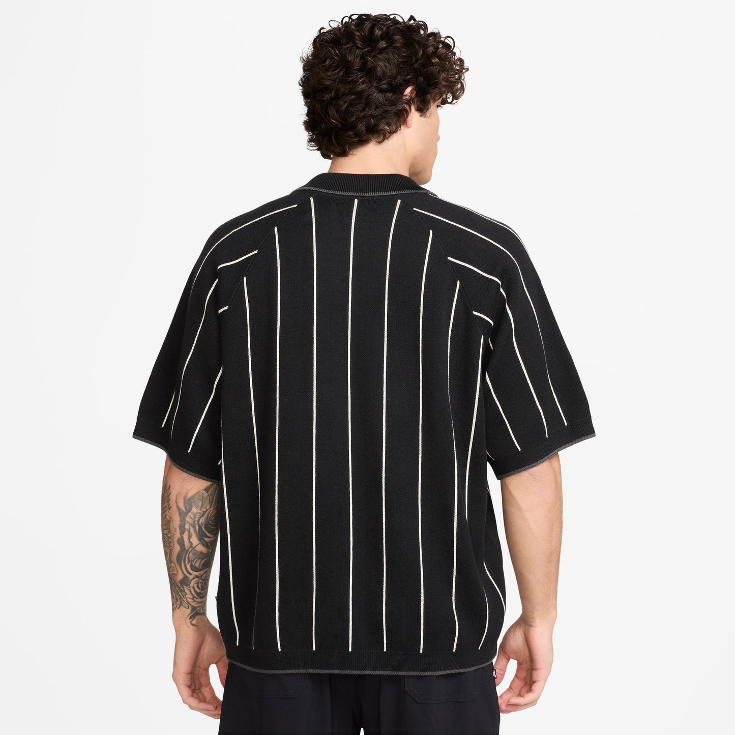 Nike SB  Short-Sleeved Polo Skate Sweater BLACK SAIL BLACK