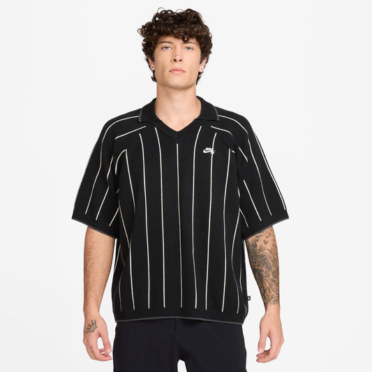 Nike SB  Short-Sleeved Polo Skate Sweater BLACK SAIL BLACK