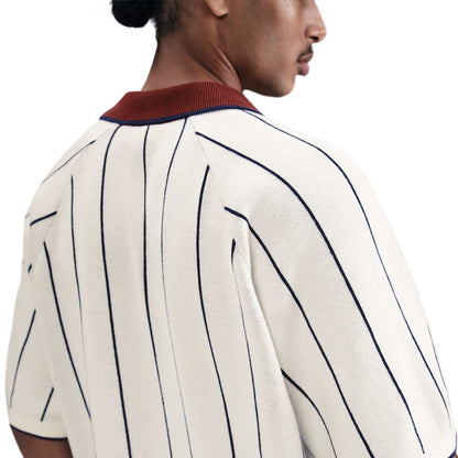 Nike SB Short-Sleeved Polo Skate Sweater SAIL MIDNIGHT NAVY DARK TEAM RED