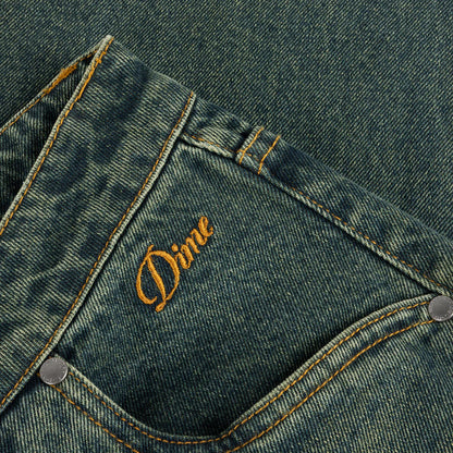 Baggy Denim Pants Sandblasted pine