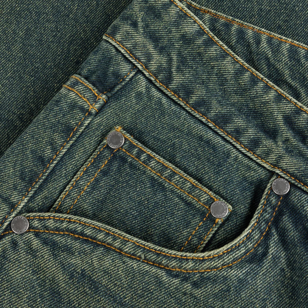 Baggy Denim Pants Sandblasted pine