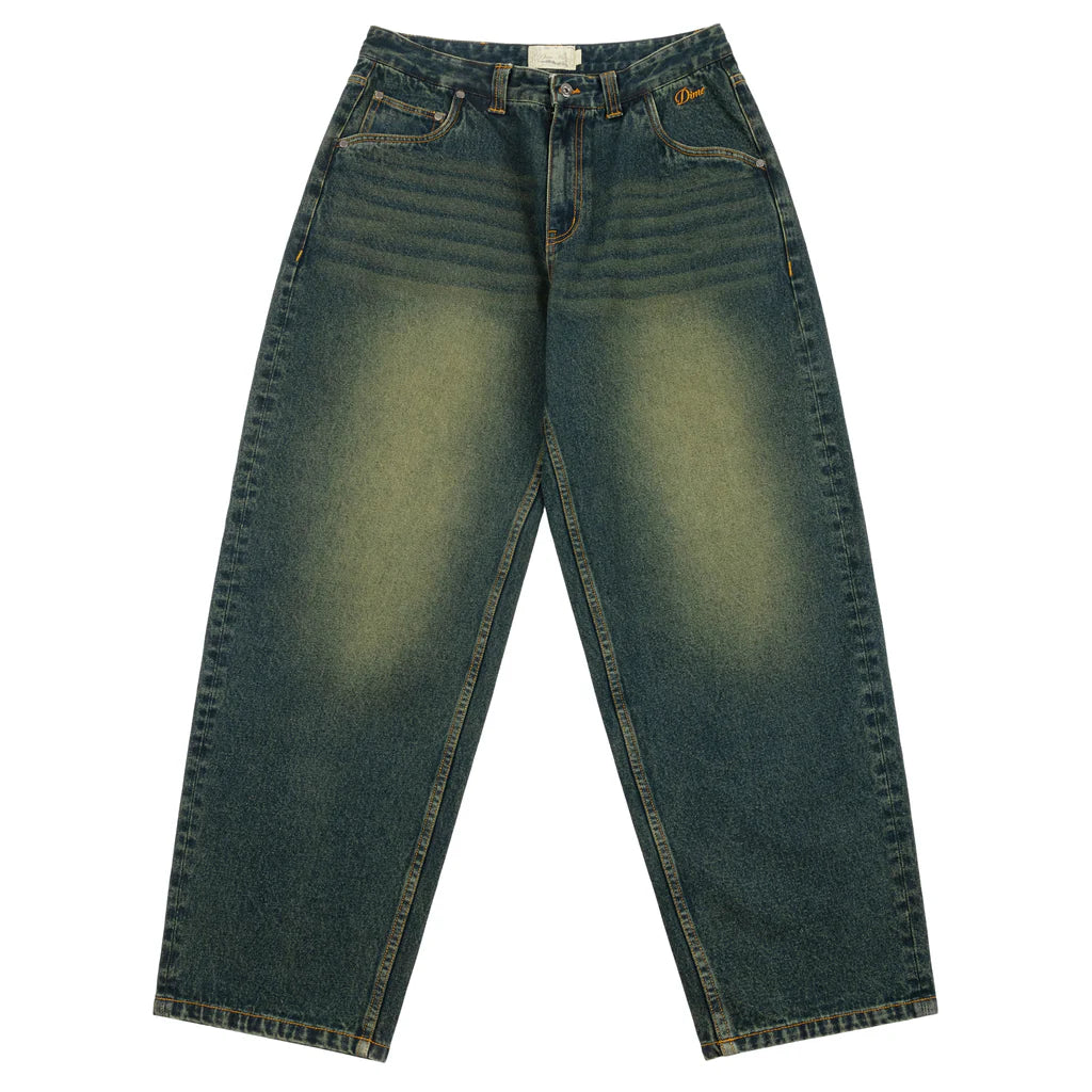 Baggy Denim Pants Sandblasted pine