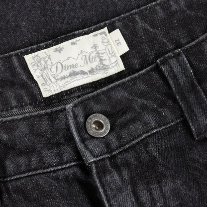 Relaxed Denim Pants Sandblasted black