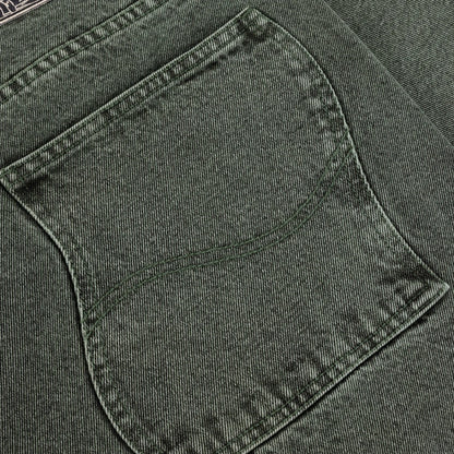 Baggy Denim Pants  Overdyed Green