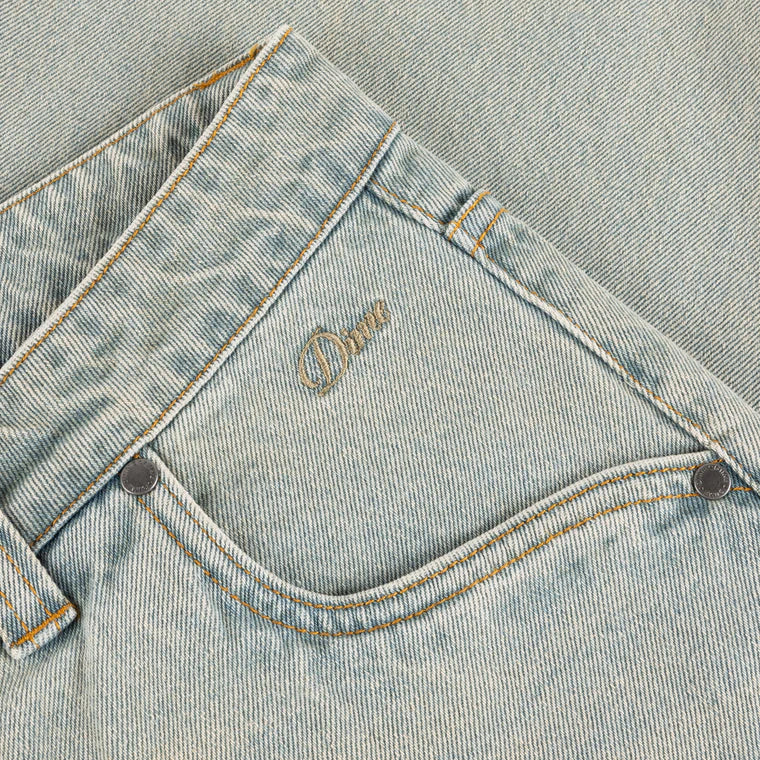 Baggy Denim Pants  Sandblasted Sky Blue