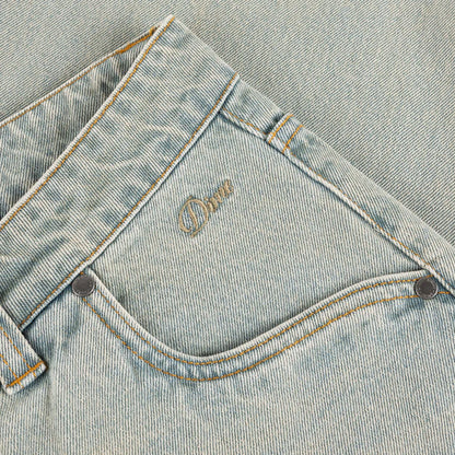 Baggy Denim Pants  Sandblasted Sky Blue