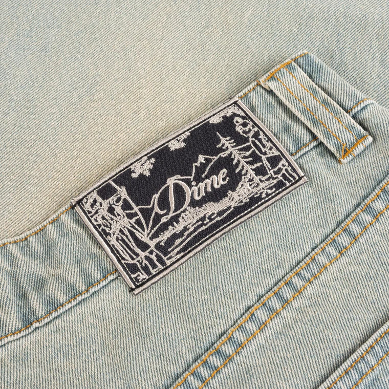 Baggy Denim Pants  Sandblasted Sky Blue